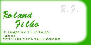 roland filko business card