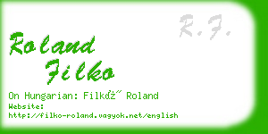 roland filko business card